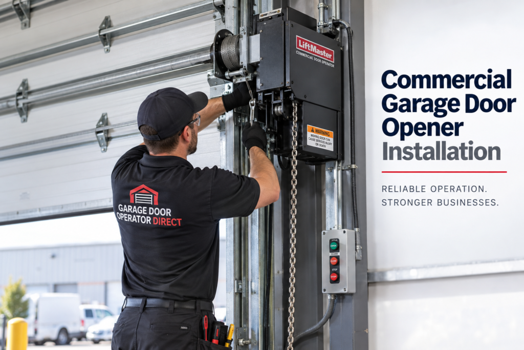 commercial garage door opener installation