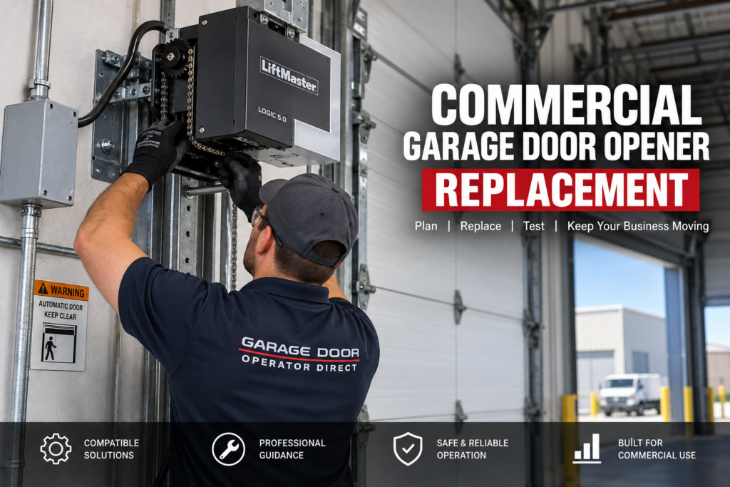 commercial garage door opener replacement