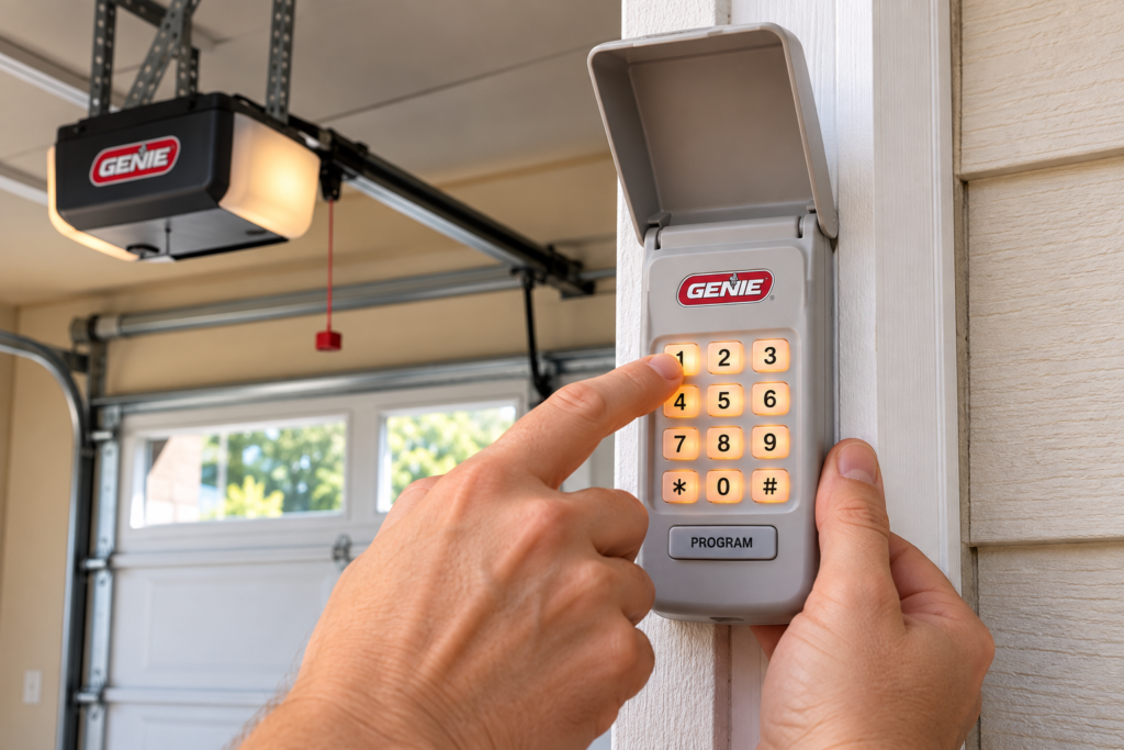 Genie Keypad Programming for a wireless garage door opener