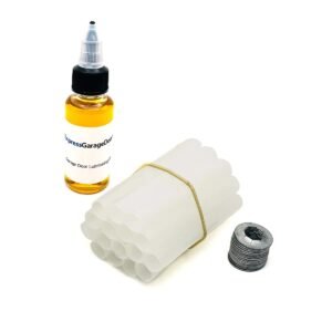 Universal Garage Door Quieting Kit – Lubricant & Noise-Reducing Sleeves (No Rollers)