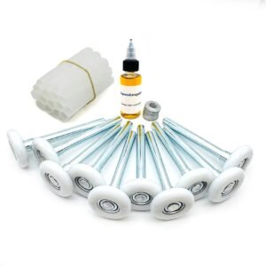 Universal Quiet Garage Door Roller Kit – 10 Ultra-Quiet Rollers + Lubricant & Sleeves