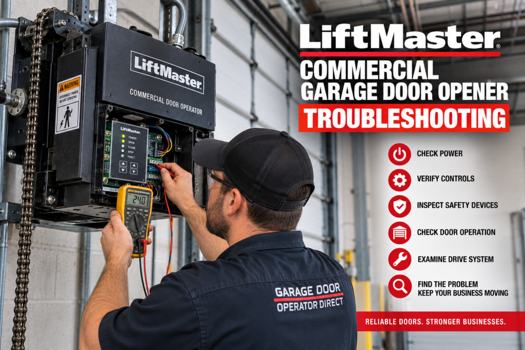 LiftMaster commercial garage door opener troubleshooting