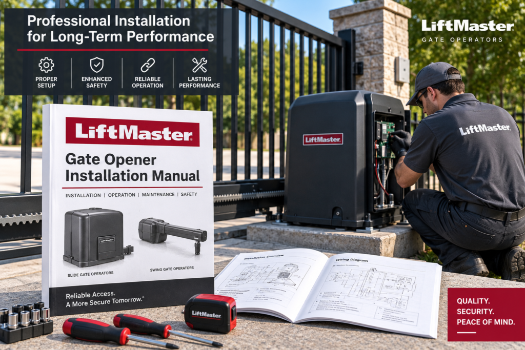 LiftMaster gate opener installation