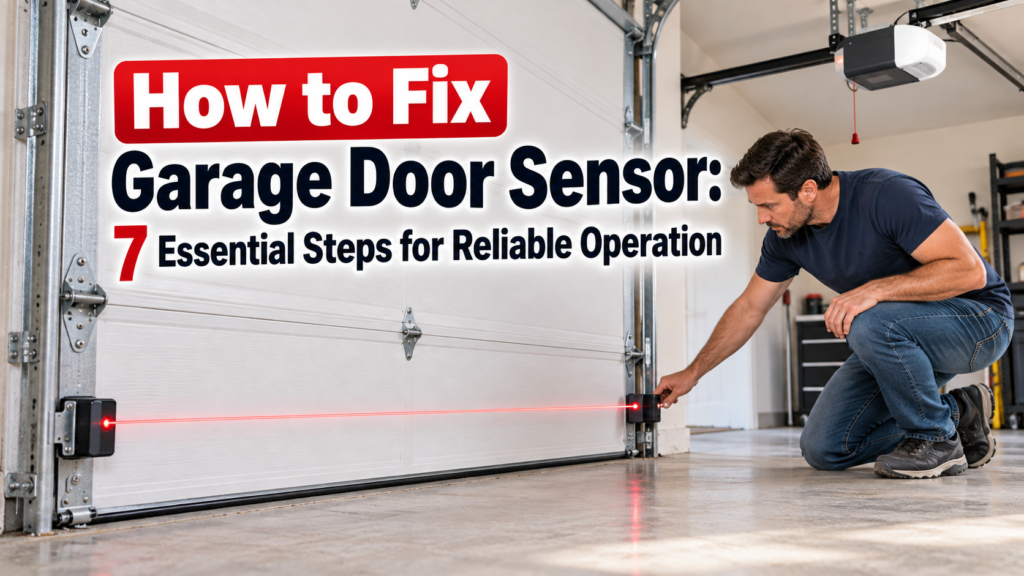 how to fix garage door sensor with safety sensors and garage door opener
