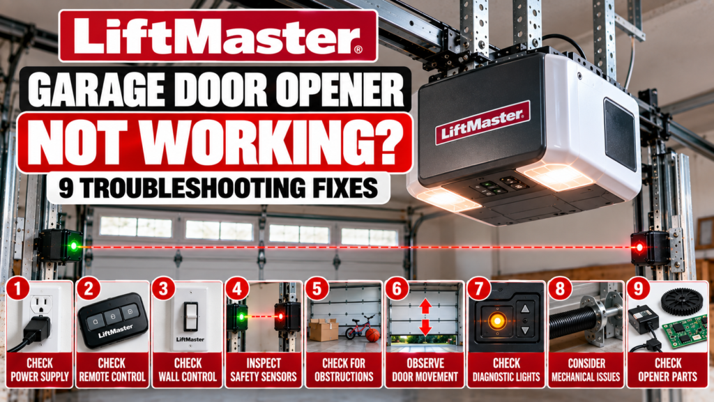 LiftMaster garage door opener not working troubleshooting